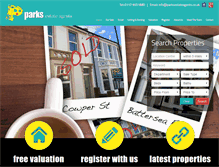 Tablet Screenshot of parksestateagents.co.uk